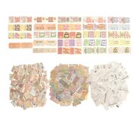ibasenice 400pcs Classic Background Papers Vintage Retro Style Decorative Paper with Multiple Patterns Assorted Colour for DIY Scrapbook Crafting