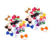ibasenice 40pcs Colorful Small Dog Hair Bows Lightweight Puppy Bow Tie Accessories for Grooming Holiday Parties Soft Comfortable Pet Hair Barrettes for Yorkies Poodles Shih Tzus