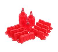 ibasenice 40pcs Mini Traffic Cones Road Safety Signs Sand Table Accessories for Role Play Educational with Sturdy Plastic for Imaginative Storytelling and Spatial Skills Development