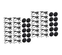 ibasenice 48pcs Microphone Filter Sponge Covers for Clothing Clip Office Supplies Windscreen Mic Cover for Gaming Speech