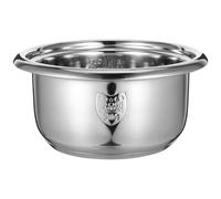 ibasenice 4L Stainless Steel Rice Cooker Inner Pot Replacement, 0-Coating Universal Cooker Liner Insert, Compatible with 4 Liters Electric Rice Hobs and Pressure Cookware, Silver