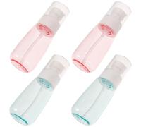 ibasenice 4pcs 60ml U Shaped Plastic Travel Bottles Leak-proof Refillable Lotion Containers for Makeup Remover and Shampoo, Portable Empty Bottles for Travel and Daily Life Random Color