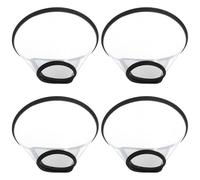 ibasenice 4pcs Adjustable Transparent Pet Collar Soft Plastic Elizabethan Cone for Cats Dogs Kittens Rabbits Wound Healing Anti-bite Lick Protection Neck Cover