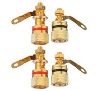 ibasenice 4pcs Banana Jack Binding Post Copper Gold Plated Connector
