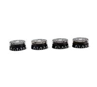 ibasenice 4pcs Black Electric Guitar Volume Tone Knobs Abalone B-stock for Guitar Volume Knob Replacement