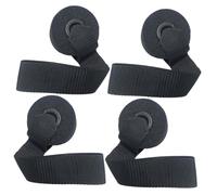 ibasenice 4pcs Black Fitness Resistance Bands with Thick Door Anchor Straps for Home Exercise Strong Wear-resistant Training Elastic Bands Non-scratch Over Door Buckle for Strength Workouts
