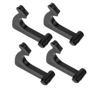 ibasenice 4pcs Black Iron Tonearm Mount Clips for Vinyl Record Player with Stable and Secure Grip, Sl esign Turntable Accessories for Music Enthusiasts