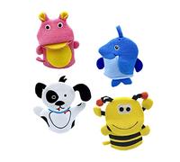 ibasenice 4pcs Boy Girl Bath Gloves Cartoon Washcloths Gloves Animals Wash Mitts Bathing Rubbing Mitts Exfoliating Shower for Boys and Girls Bathing Supplies