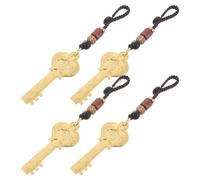 ibasenice 4pcs Brass Horse Keychain Pendant Chinese Zodiac Ornament for Car Keys Home Decor Luck Charm Feng Shui Blessings Stylish Zodiac Animal