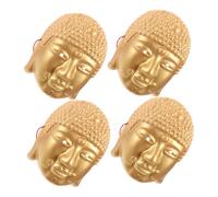 ibasenice 4PCS Buddhist Face Masks for Halloween Carnival Masquerade Cosplay Costume Accessories Detailed Cultural Design Versatile Party Props for Festivals and Themed Events