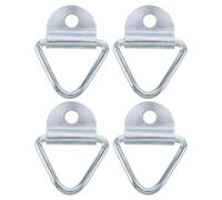 ibasenice 4pcs Cargo Anchor Hook D Ring Tie down Hooks Steel Silver Cargo Surface Mount Anchors for Truck Trailer