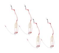 ibasenice 4Pcs Carp Feeder Bait Cage Spring Fishing Bait Holder Trap with Hooks for Freshwater Angling Supplies Portable Carp Rig Feeder Suitable for Outdoor Fishing