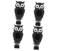ibasenice 4pcs Cartoon Owl Guitar Tuner Clip Tuner for Acoustic Guitar Ukulele Violin Compact and Portable Tuning Tool for Musicians The Go