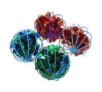 ibasenice 4pcs Cat Crinkle Balls Interactive Paper Toys Indoor Sparkle Crinkle Cat Toys for Kittens and Random Color