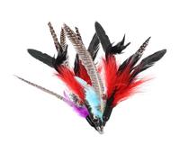 ibasenice 4Pcs Cat Wand Replacement Plumes Safe Feather Refills for Interactive Play Lightweight Durable Teaser for Kittens and Cats for Training and Sensory Experience