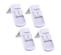 ibasenice 4pcs Childproof Cabinet Locks for Babies, White Abs Right Angle Drawer Safety Locks, Baby Safety Product to Prevent Cabinets and Drawers from Being Opened, for Home Use