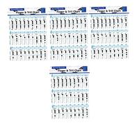 ibasenice 4pcs Clarinet Finger Guide Chart Flute Chord Chart for Beginner Portable Practice for Flute Chord Practicing Supplies