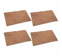 ibasenice 4pcs Coconut Fiber Mat Reptile Carpet Terrarium Bearded Dragon Leopard Gecko Tank Bedding Natural Coconuts Mats