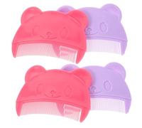 ibasenice 4pcs Comb Bear Shaped Hair Combs for Newborns Boy Girl Soft Bristles for Cradle Cap Grooming Kit