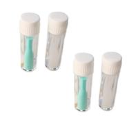 ibasenice 4pcs Contact Lens Suction Stick Remover Inserter Tool with Protective Case Anti-Slip Silicone for Hard and Rgp Lenses Travel and Home Use Includes Green and White Tools