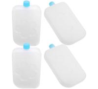 ibasenice 4pcs Cooler Freezer Packs Ice Blocks Lightweight Leak-proof Lid Pe Rubber Material White for Transporting Food and Restaurant Use