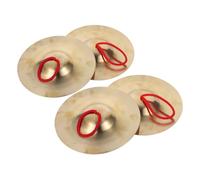 ibasenice 4pcs Copper Finger Cymbals for Orff Music Teaching Rhythm Dance Performance Percussion Instrument Educational Fun Lightweight for Group Collaboration