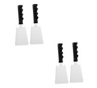 ibasenice 4pcs Cow Bells Handle for Sporting Events Football Games and Parties Cheering for Team Spirit and Celebrations
