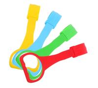 ibasenice 4pcs Crib Rail Hanging Rings Walking Practice Ring Boy Girl Walking Training Strength Building Playpen for Toddlers Red Yellow Blue Green