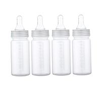 ibasenice 4pcs Disposable Bottles Months with Scale Portable Lightweight Newborn Milk Feeding Bottles for Convenient The Go Use