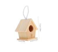 ibasenice 4pcs DIY Mini Bird House Kits with Hanging Brackets Unfinished Wood Hummingbird Houses for Outdoor Party Decorations Compact Lightweight Garden Nesting Boxes for Indoor Balcony Use
