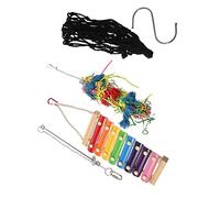 ibasenice 4pcs Easter Chick Toys Hanging Chicken Chew Toys Pet Cage Foraging Plaything Bright Colors