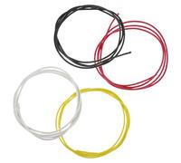ibasenice 4pcs Electric Guitar Cables Shielded Silicone-covered Guitar Instrument Line to Connections and Studio Use