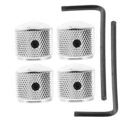 ibasenice 4pcs Electric Guitar Control Knobs Replacement Bass Parts Tone Control Dome Knobs Potentiometer Wrench