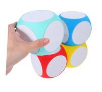 ibasenice 4Pcs Erase Dice Blank Foam Six Sided Cubes for Creative Projects Educational Learning Games Classroom Activities for Group Engagement and Teamwork