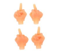 ibasenice 4pcs Finger Shaped Tire Valve Caps Funny Air Valve Stem Covers Universal for Cars Motorbikes Trucks Bicycles Skin Colour
