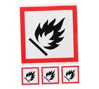 ibasenice 4pcs Fire Warning Stickers for Trash Bins Weather Resistant Self Adhesive Safety Signs Reflective Fire Safety Decals for Schools Parks and Public Outdoor Spaces
