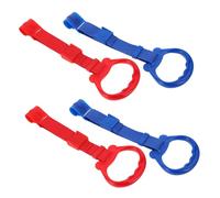 ibasenice 4pcs Fitness Pull Up Rings for Playpen and Crib Soft Walking Assistance Handles with Straps for Safe Climbing and Standing Exercises Home Preschool Gymnastics Training Equipment