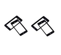 ibasenice 4pcs Flat Double Coil Pickup Mounting Ring Humbucker Frame Black Pickup Ring for Guitar Mount Compatible Mounting Screw