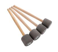 ibasenice 4pcs Foam Drum Mallets with Wood Handle for Drum and Percussion Instruments Easy to Hold Replacement Drumstick Suitable for Students and Professionals