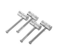 ibasenice 4pcs Four-string Bass Bridge Saddle Replacement Bass Guitar Bridge Saddle Parts Essential for Electric Guitar Repair and Maintenance Includes Long and Short for String Guidance