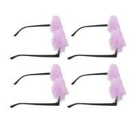 ibasenice 4pcs Funny Clown Eyeglasses with Fake Nose Eyebrows for Halloween Party Props Lightweight Prank Glasses for All Ages Reusable Silly Costume Accessory