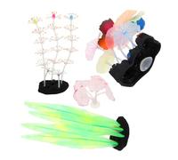 ibasenice 4pcs Glowing Artificial Water Plants Realistic Simulation Coral Decor for Fish Tanks Home Aquariums Durable Plastic Ornament for Vibrant Underwater Landscapes