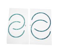 ibasenice 4pcs Guitar Sound Hole Decals Rosette Guitar Inlay Sticker Acoustic Sticker Hole Cover Decals Vinyl Flower