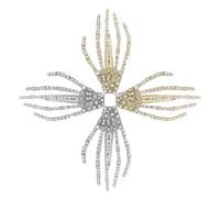 ibasenice 4pcs Halloween Skeleton Hand Shape Hair Clip Alloy Duckbill Barrette Silver Decorative Tough Hair Accessory for Women for Halloween and Entertainment Parks