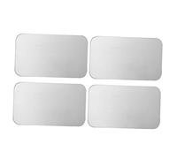 ibasenice 4Pcs Hamster Summer Aluminium Cooling Pad Rabbit Cold Plate Ice Bed for Pets Pet Cooling Mat Reduces Body Temperature Smooth Surface for Comfort and Safety