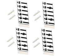 ibasenice 4pcs Headless Guitar Bridge with String Lock String Locking Nut for Electric Bass Guitar Lightweight Replacement Part for Enhanced Performance and Easy Installation