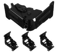 ibasenice 4pcs Heavy Duty Steel Triangle Folding Brackets with 90 and 180 Degree Self-Locking Hinges, Collapsible Support Hinge for Furniture, Space-Saving Solution for Home