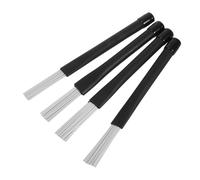 ibasenice 4pcs Jazz Drum Brushes Nylon Drumstick Brushes Flexible Percussion Accessories Gentle on Drumheads Universal Compatibility White 9.24x0.59x0.59in Live Sessions for Jazz Drumming