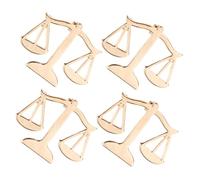 ibasenice 4PCS Justice Scale Lapel Pins for Men’s Suits - Gold Metal Lawyer Brooch Set with Collar Badge Pins for Law Students, Wedding Suit Accessories, Professional Attire