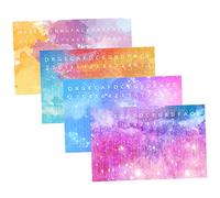 ibasenice 4pcs Kalimba Key Stickers Note Stickers for Beginner Thumb Piano Keyboard Decal Musical Scale